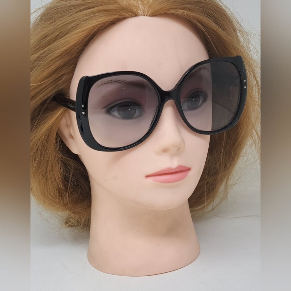 Gucci Nero Sunglasses Oversized Square Frame Black Gray GG0472SA 001 56-17-145 - Picture 11 of 15